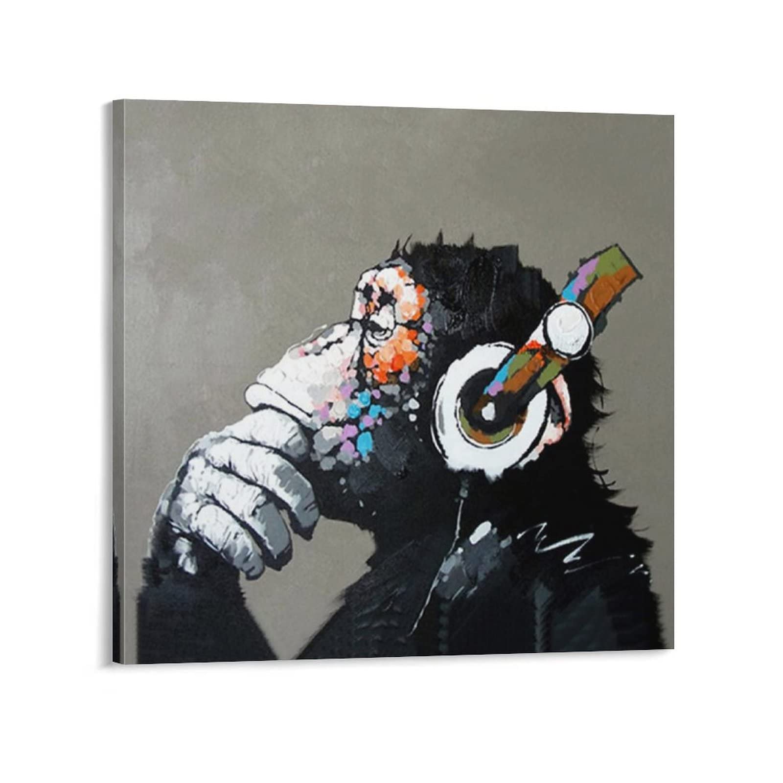 手書き油絵 Music monkey 絵画 インテリア 油彩画 Amazon.co.jp: 【油彩画SHOP ART】手書きの油彩画 アートパネル